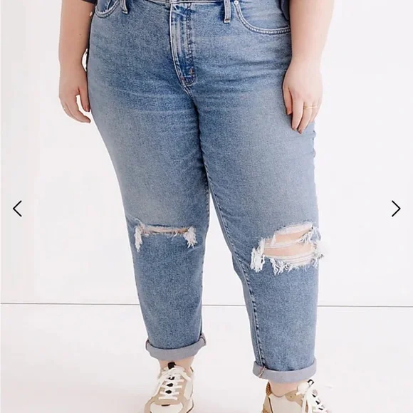 Madewell The Plus Girljean in Cadell Wash: Ripped Edition size 22 - Picture 3 of 7